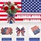 2 Rolls 20 Yard Patriotic Day Ribbon 4th of July Wreath Ribbon Stars and Stripes Vintage Wired Bow Red White Blue American Flag Wreath